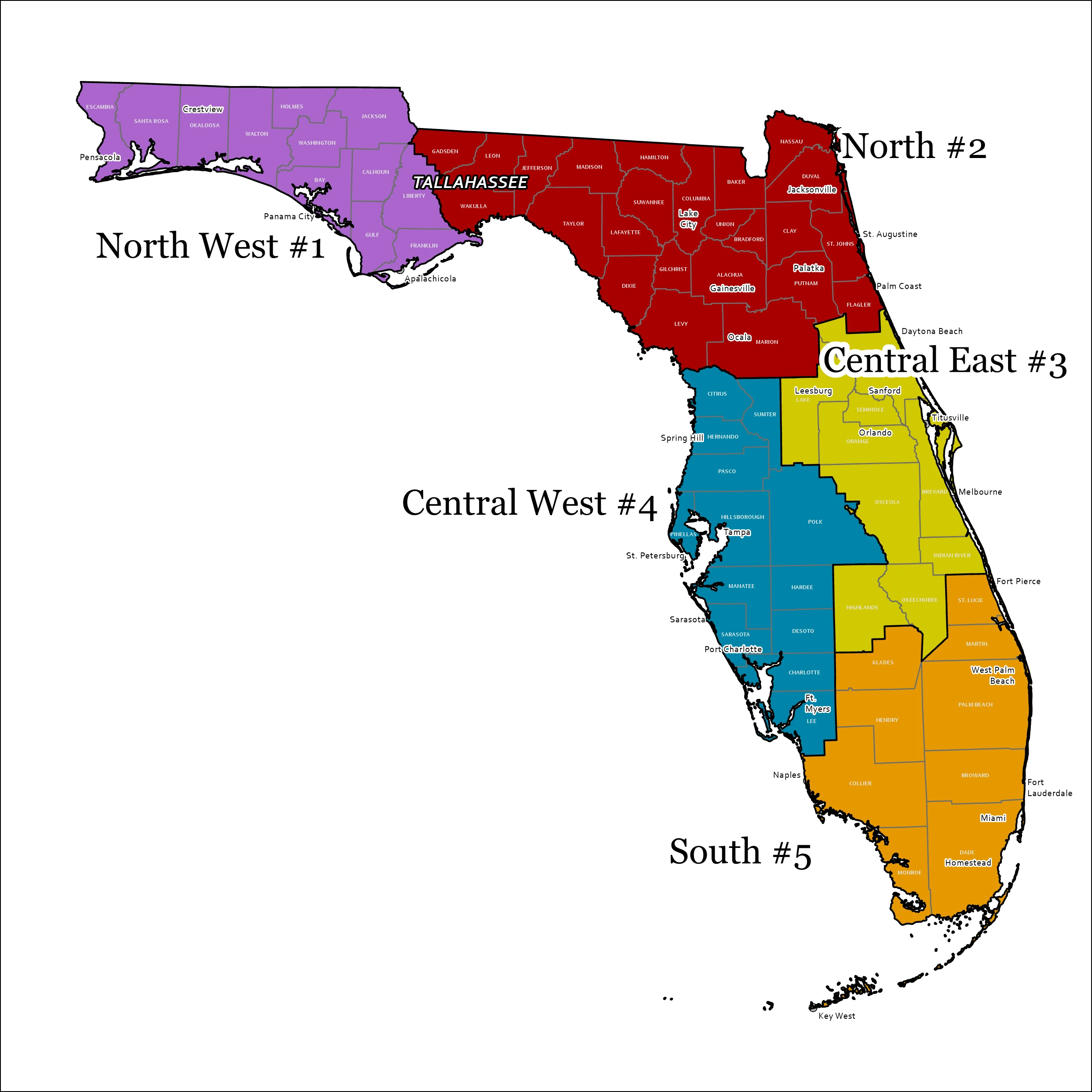 Florida Mesh Regions